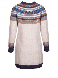 Eribè Knitwear Alpine Dress, Taurus, beige, Strickkleid, Norwegermuster